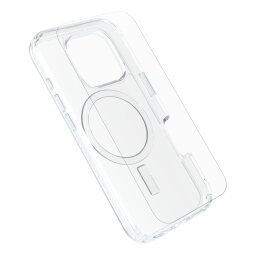 OtterBox Symmetry Series Clear para MagSafe + Premium Glass para Apple iPhone 16 Pro, Transparente