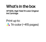 HP 62XL High Yield Tri-color Original Ink Cartridge