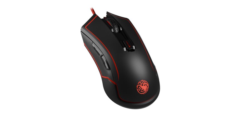 Lexip HBO Game of Thrones - Targaryen souris Gaming Ambidextre RF Wireless + USB Type-C Optique 4800 DPI