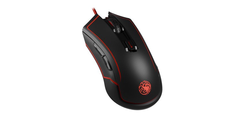 Lexip HBO Game of Thrones - Targaryen souris Gaming Ambidextre RF Wireless + USB Type-C Optique 4800 DPI