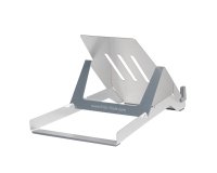 R-Go Tools Support pour ordinateur portable R-Go Riser Basic, support pour ordinateur portable pliable et réglable, aluminium