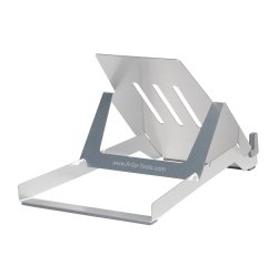R-Go Tools Support pour ordinateur portable R-Go Riser Basic, support pour ordinateur portable pliable et réglable, aluminium