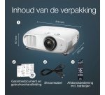 Epson EH-TW7100 4K PRO-UHD-projector, 3000 lumen, scherm van maximaal 500 inch