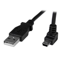 Cable Adaptador 1m USB A Macho a Mini USB B Macho Acodado en Ángulo hacia Arriba