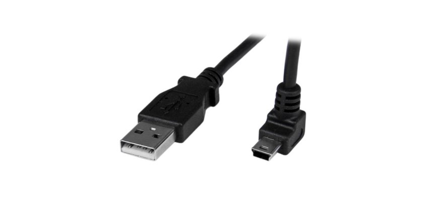 Cable Adaptador 1m USB A Macho a Mini USB B Macho Acodado en Ángulo hacia Arriba
