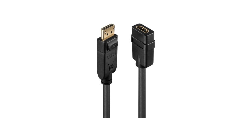 Lindy 41005 adaptador de cable de vídeo 0,15 m DisplayPort HDMI Negro