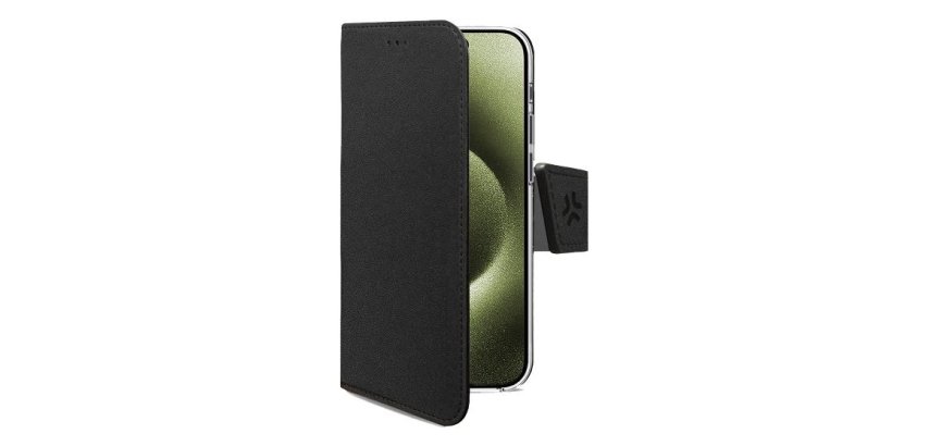 Celly WALLYMAG mobile phone case 16 cm (6.3") Wallet case Black
