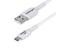 StarTech.com Cable Cargador USB-A a USB-C de 1m - Cable Adaptador USB-A a USB Tipo C - 3A - Cable de Carga y Sincronización - USB 2.0 - Recubrimiento de TPE - M/M - Blanco