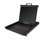 StarTech.com Console KVM à Montage en Rack - KVM VGA à Port Unique avec Écran LCD 19" pour Rack Serveur - Tiroir KVM LCD Universel 1U avec Câbles et Matériel - Support USB - 50 000 MTBF - Clavier QWERTY