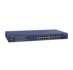 NETGEAR GS724TP Géré L2/L3/L4 Gigabit Ethernet (10/100/1000) Connexion Ethernet, supportant l'alimentation via ce port (PoE) Bleu