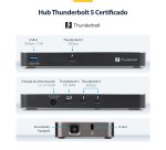 StarTech.com Hub Thunderbolt&trade; 5 de 4 Puertos con KVM Thunderbolt Share - 80/120Gbps - 8K 60Hz o 4K 144Hz - PD 140W - USB-A 10Gbps - TB4 y USB4 - Para MacBook M5 Pro M5 Max