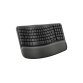 Logitech Wave Keys clavier ergonomique sans fil avec repose-poignets rembourré