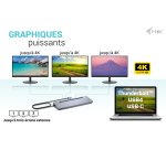 i-tec USB-C Metal Ergonomic 3x 4K Display Docking Station with Power Delivery 100 W + Universal Charger 100 W