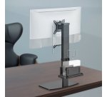 AISENS Soporte de Mesa ECO Giratorio e Inclinable para Monitor/TV y Mini PC 8Kg de 17-32, Negro