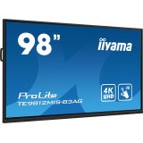 iiyama TE9812MIS-B3AG Écran d'affichage dynamique En forme de kiosk 2,49 m (98") LCD Wifi 400 cd/m² 4K Ultra HD Noir Écran tactile Intégré dans le processeur Android 11 24/7