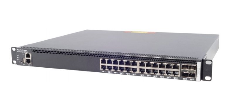 Lenovo RackSwitch G7028 Gestionado L2 Gigabit Ethernet (10/100/1000) 1U Negro