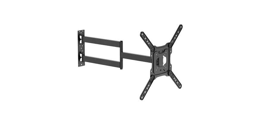 AISENS Soporte Eco Giratorio, Inclinable y Nivelable para Monitor/TV 35kg de 23"-65", Negro