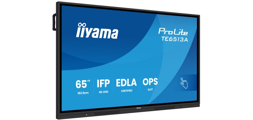 iiyama TE6513A-B1AG Écran d'affichage dynamique Écran plat interactif 163,8 cm (64.5") Wifi 500 cd/m² 4K Ultra HD Noir Écran tactile Intégré dans le processeur Android 18/7