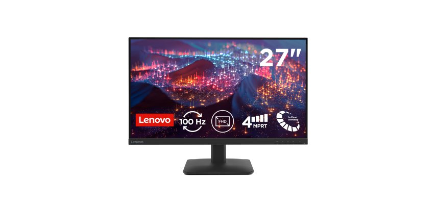 Lenovo L27-4e - Monitor 27" IPS Flat FHD 1920x1080 0 100Hz 4ms - 1xHDMI 1.4 + 1xVGA - Stand Tilt Cavo HDMI incluso