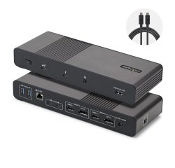 StarTech.com 206UE-TB5USB4DOCK base para portátil y replicador de puertos Alámbrico Thunderbolt 5 Negro, Gris