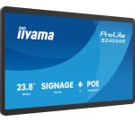 iiyama ProLite S2425AS-B1P Écran plat de signalisation numérique 60,5 cm (23.8") LCD Wifi 500 cd/m² Full HD Noir Intégré dans le processeur Android 24/7