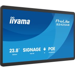 iiyama ProLite S2425AS-B1P Écran plat de signalisation numérique 60,5 cm (23.8") LCD Wifi 500 cd/m² Full HD Noir Intégré dans le processeur Android 24/7