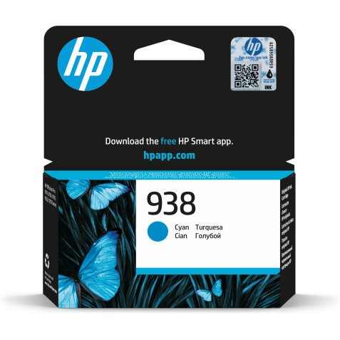 HP 938 Cartouche Encre Authentique Cyan