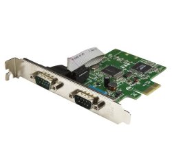 StarTech.com Scheda Seriale PCI Express da 2 porte DB9 con UART 16C1050 - RS232