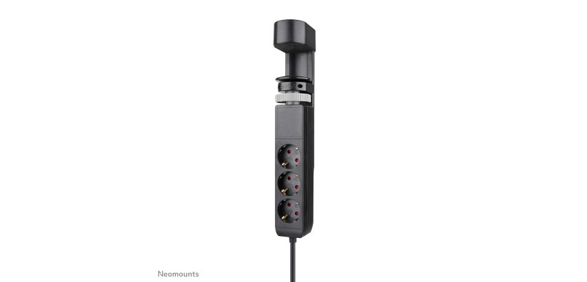 Neomounts DS22-840BL6 Multiprise de bureau avec pince et ports USB-C et USB-A - charge rapide