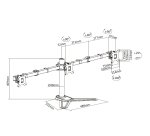 Equip 17"-27" Articulating Triple Monitor Tabletop Stand