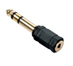 Lindy 35620 cambiador de género para cable 6.3mm 3.5mm Negro