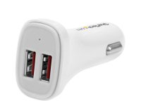 StarTech.com Chargeur de voiture USB à 2 ports - Haute puissance (24 W/4,8 A) - Blanc