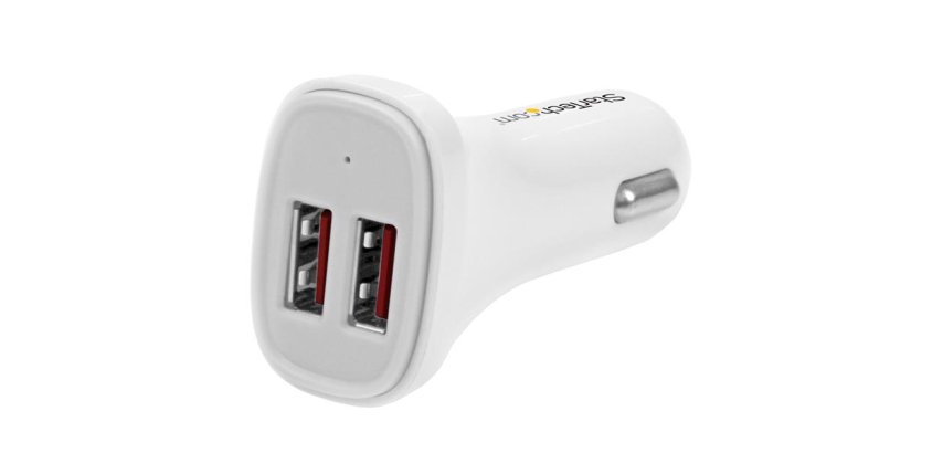 StarTech.com Chargeur de voiture USB à 2 ports - Haute puissance (24 W/4,8 A) - Blanc