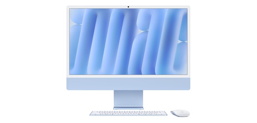 iMac Apple 24" écran retina 4,5K 256Go 16 Go RAM Puce M4 CPU 10 cœurs GPU 10 cœurs Bleu