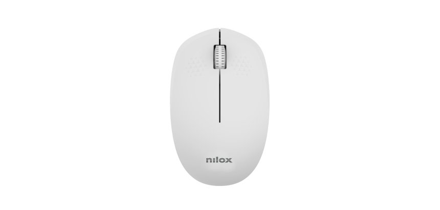 Nilox Ratón Wireless 1000 DPI, 3 botones, Gris