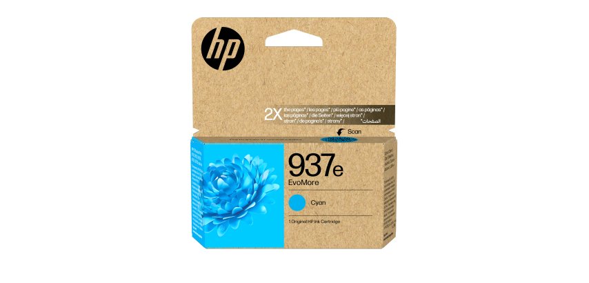 HP 937e EvoMore Cyan Original Ink Cartridge
