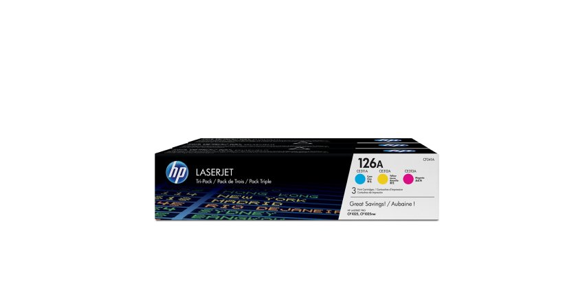 HP Confezione da 3 cartucce originali di toner ciano/magenta/giallo LaserJet 126A
