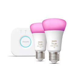 Philips Hue White and Color ambiance Starter kit: 2 lampadine connesse E27 (1100)