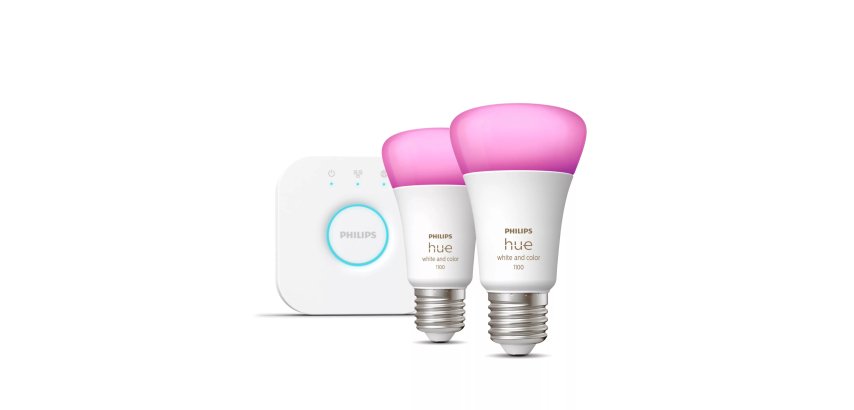 Philips Hue White and colour ambience Starter kit: 2 E27 smart bulbs (1100)