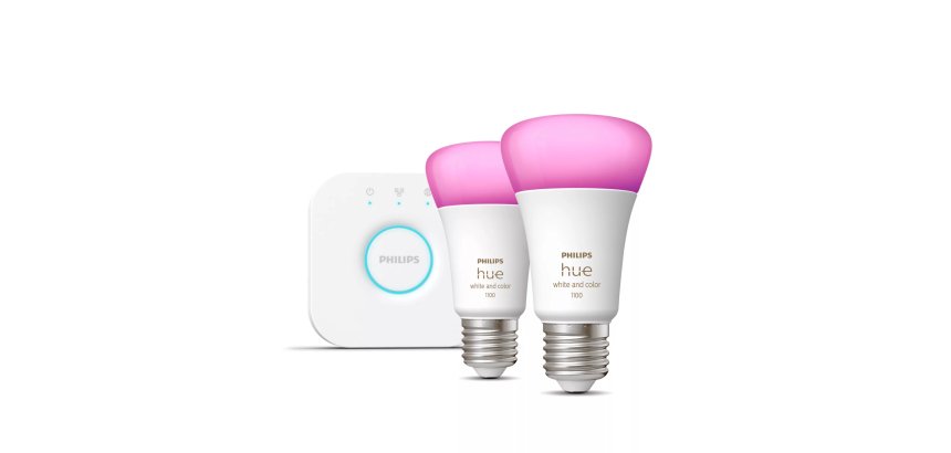 Philips Hue White and Color ambiance Starter kit: 2 lampadine connesse E27 (1100)