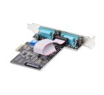 StarTech.com Scheda Seriale PCIe a 2 porte, scheda PCI Express a doppia porta RS232/RS422/RS485 (DB9), staffe a basso profilo incluse, UART 16C1050, Windows/Linux, conforme a TAA - Protezione ESD di livello 4