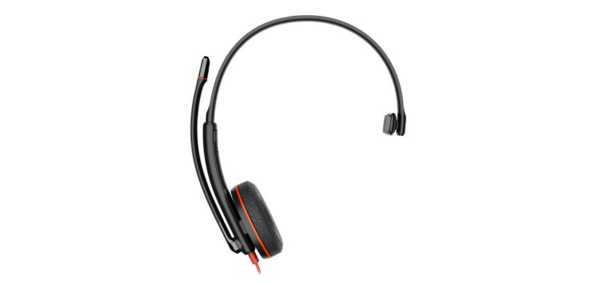 HP Poly Blackwire 3210 Monaural USB-C Headset +USB-C/A Adapter