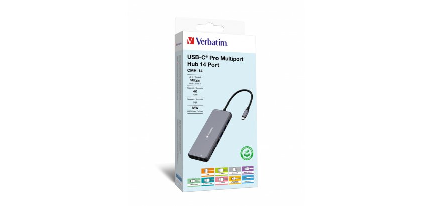 Verbatim CMH-14 USB Type-C 5000 Mbit/s Argent