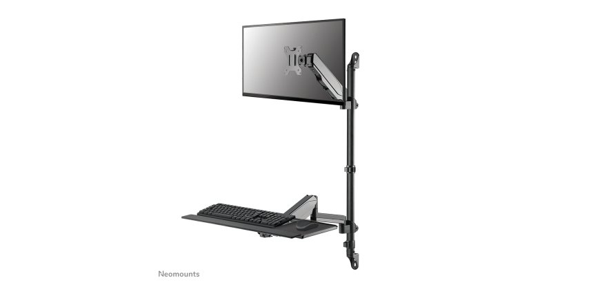 Neomounts WL90-325BL1 Station de travail assis-debout - mural - 17-32" - ressort à gaz