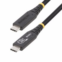 startechcom cable usb4 de 50cm - cable usb-c certificado usb-if 40gbps - cable usb tipo c - power delivery pd de 240w 5a - modo alt dp 8k 120hz4k 240hz - compatible con thunderbolt