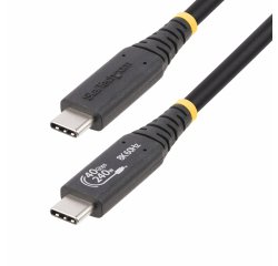 StarTech.com Cable USB4 de 50cm - Cable USB Tipo C Certificado USB-IF - Cable USB-C de 40G - PD 3.1 EPR de 240W - 8K 60Hz - Compatible con Puertos Thunderbolt/USB 3.2