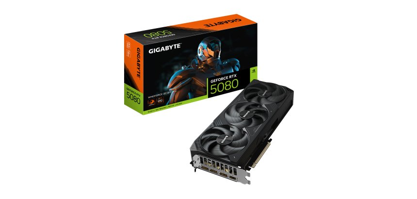 GIGABYTE GeForce RTX 5080 WINDFORCE OC SFF 16G Scheda Grafica - 16 GB GDDR7, 256 bit, PCI-E 5.0, 2670MHz Frequenza Base, 3 x DP 2.1a, 1 x HDMI 2.1b, GV-N5080WF3OC-16GD