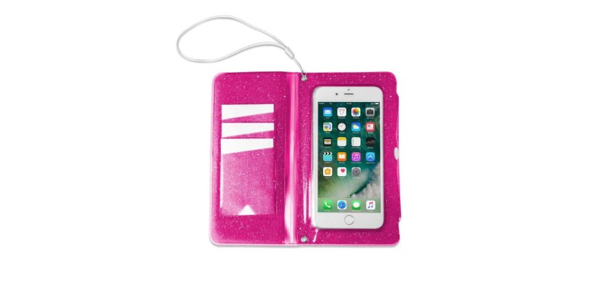 Celly SPLASHWALL18PK mobile phone case 14.5 cm (5.7") Wallet case Pink