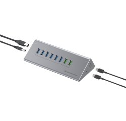 Conceptronic HUBBIES18G hub di interfaccia USB 3.2 Gen 1 (3.1 Gen 1) Type-B 5000 Mbit/s Grigio