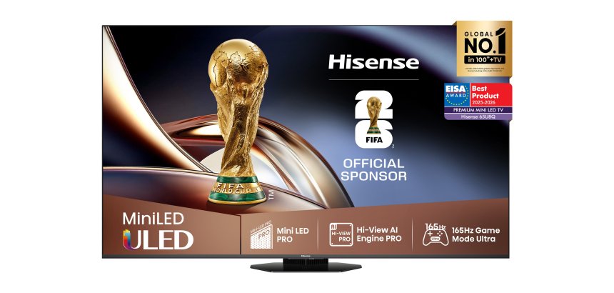 Hisense 65U8Q 165.1 cm (65") 4K Ultra HD Smart TV Wi-Fi Black, Grey